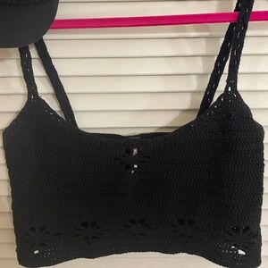 FREE PEOPLE Crochet Strappy Crop Top!